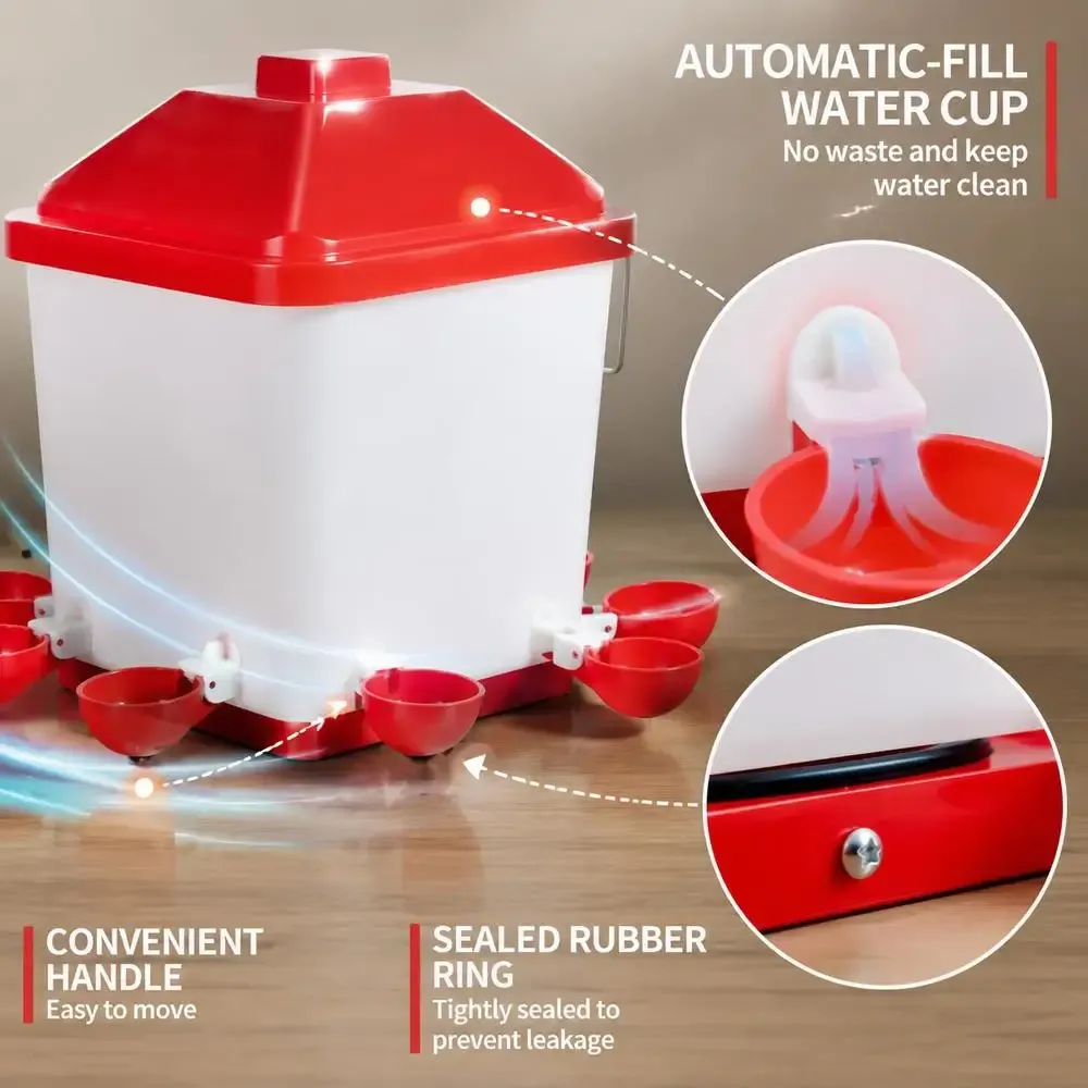 Abreuvoir automatique pour poulets 5 gallons sans gaspillage