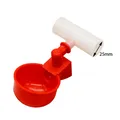 Abreuvoir jetable pour volaille 10 ensembles – Couleur Red with 25mm tube