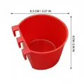 Bac à nourriture détachable pour petits animaux intérieur/extérieur – Color Red S