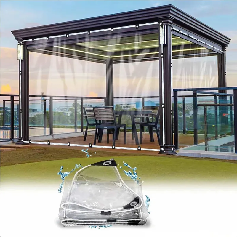 Bâche transparente 1x1.5 à 2x4m robuste anti-déchirure