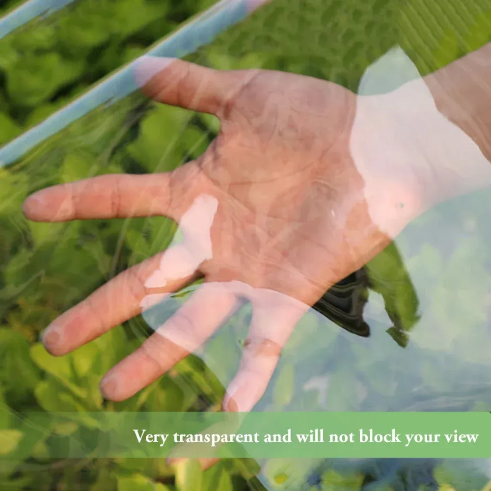 Bâche transparente 1x1.5 à 2x4m robuste anti-déchirure
