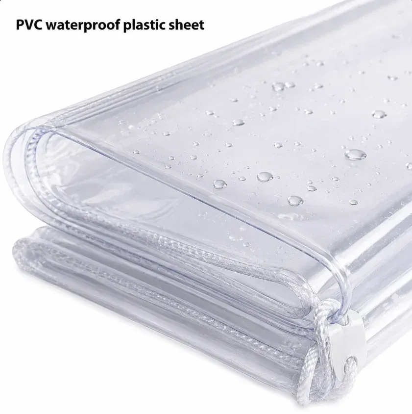 Bâche transparente 1x1.5 à 2x4m robuste anti-déchirure