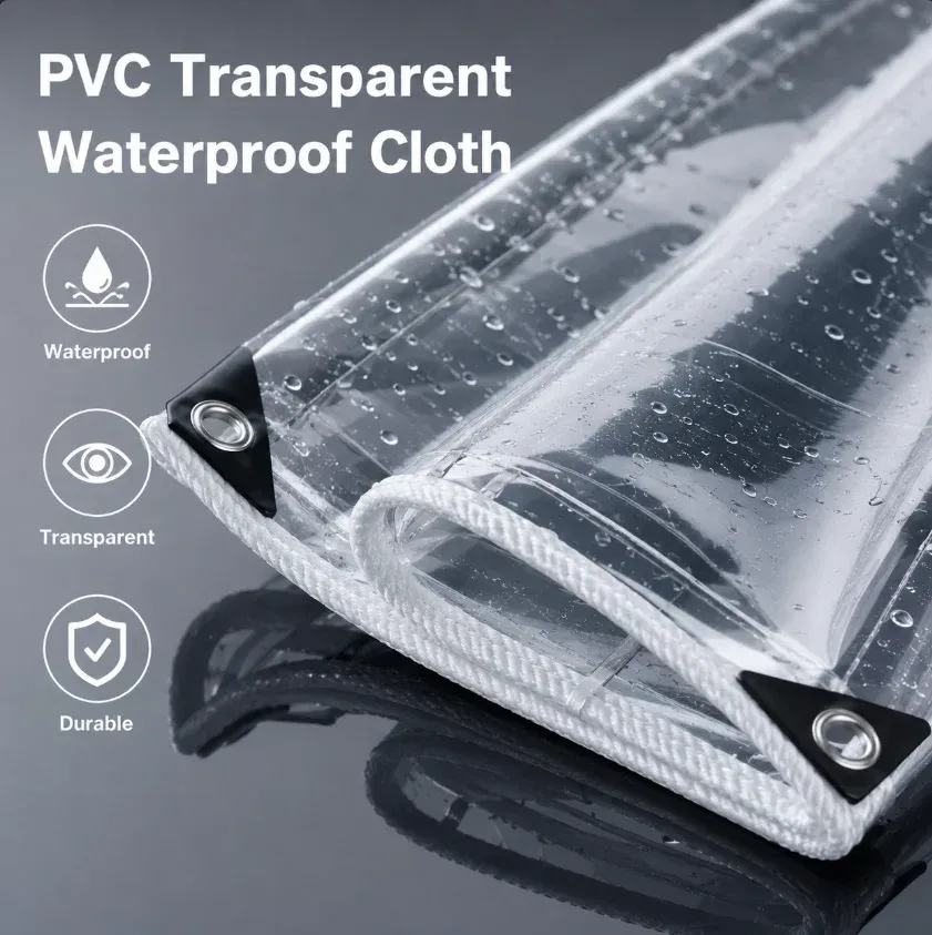 Bâche transparente 1x1.5 à 2x4m robuste anti-déchirure