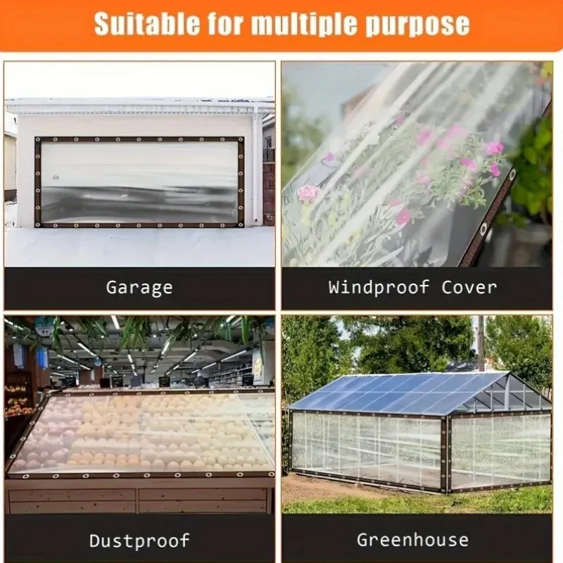 Bâche transparente 1x2 à 2x3m avec œillets jardins