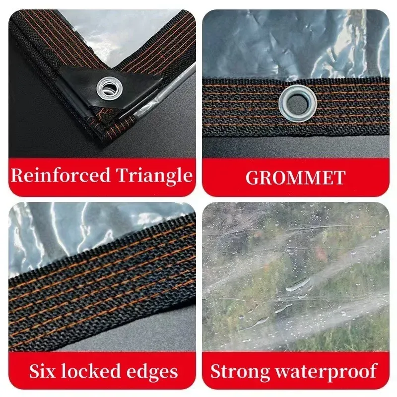 Bâche transparente 2x2 à 3x4m résistante au froid