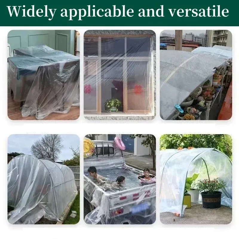 Bâche transparente 2x2 à 3x4m résistante au froid
