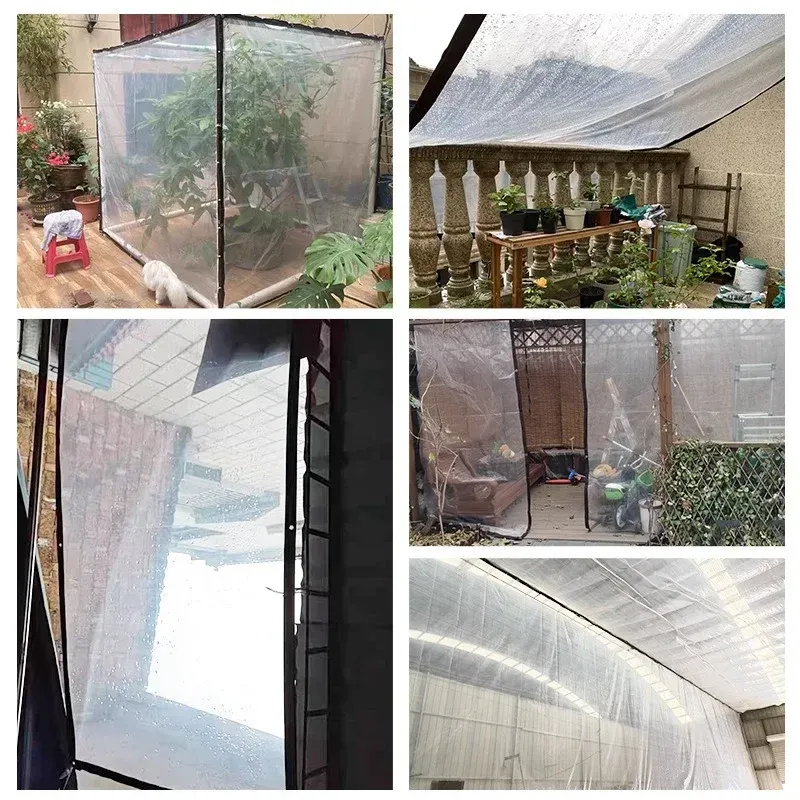Bâche transparente 2x2 à 3x4m résistante au froid