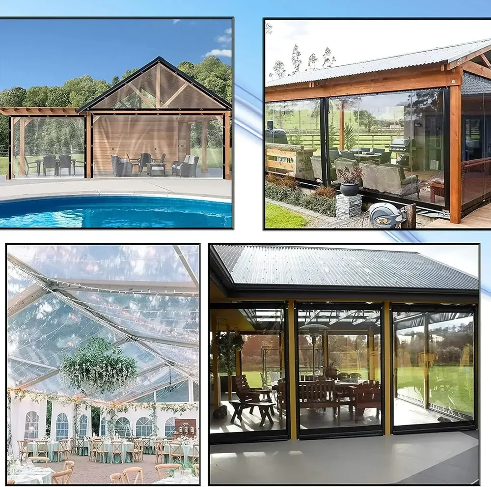 Bâche transparente 2x2m robuste pour jardin et poulailler