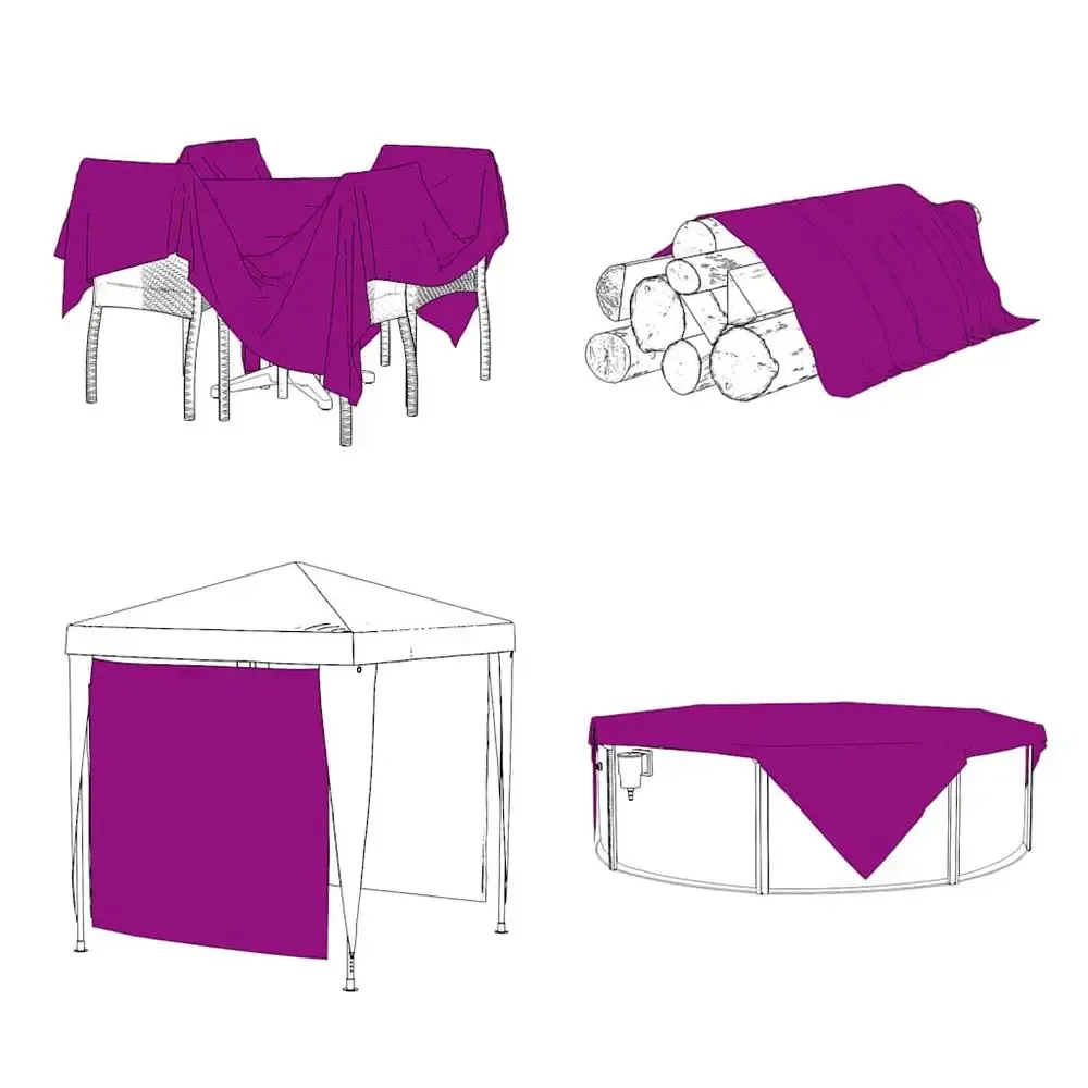 Bâche transparente 6x8m polyéthylène avec œillets