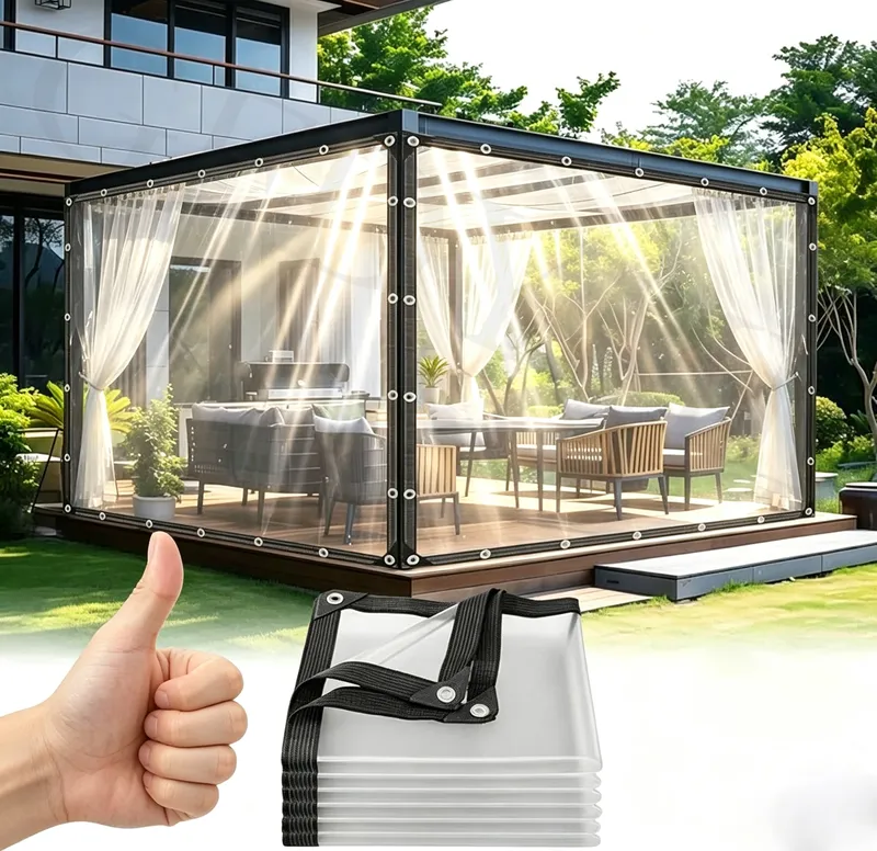 Bâche transparente épaisse 100x100 à 200x300cm imperméable
