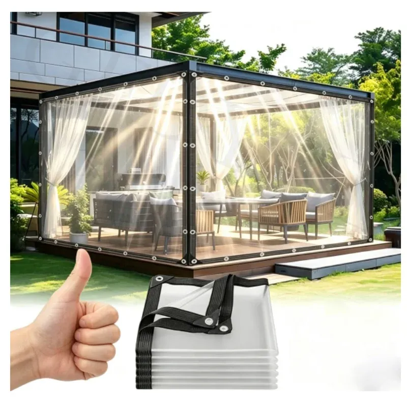 Bâche transparente épaisse 100x100 à 200x300cm imperméable