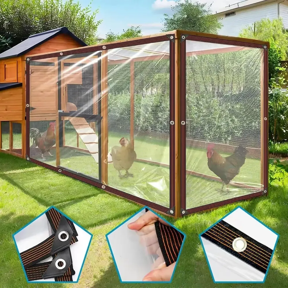 Bâche transparente polyéthylène 2x2 à 3x4m anti-déchirure