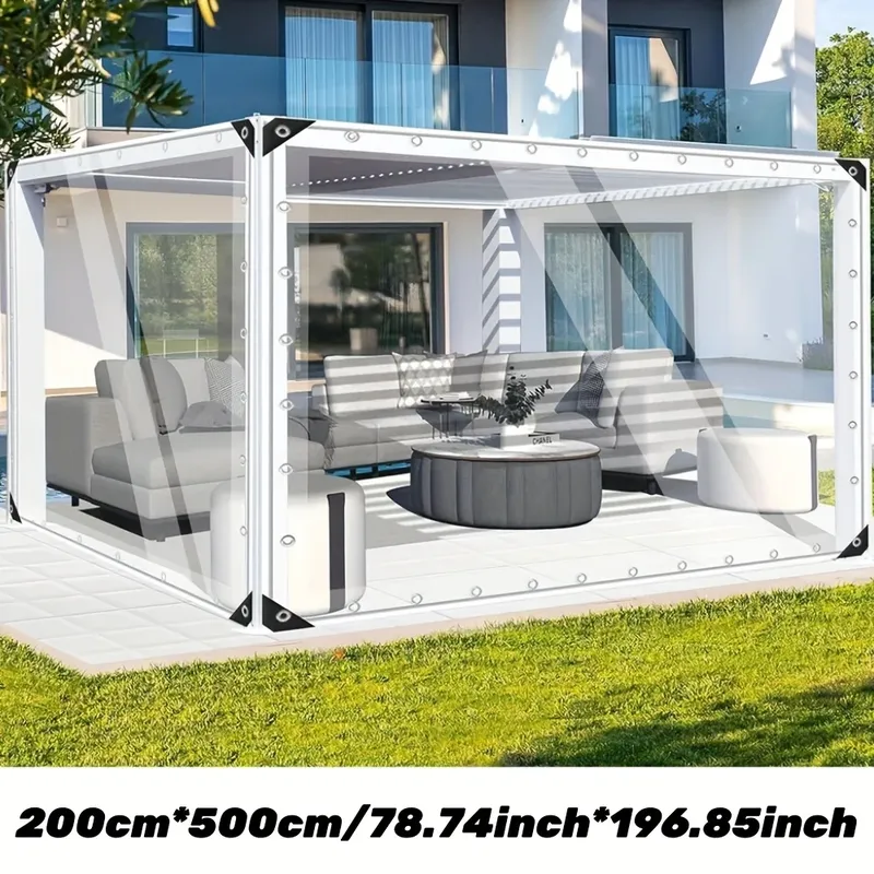 Bâche transparente PVC 100x100 à 200x300cm avec œillets