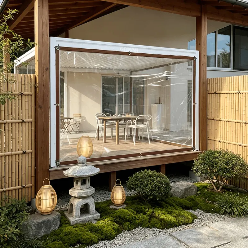 Bâche transparente PVC 100x100 à 200x300cm avec œillets