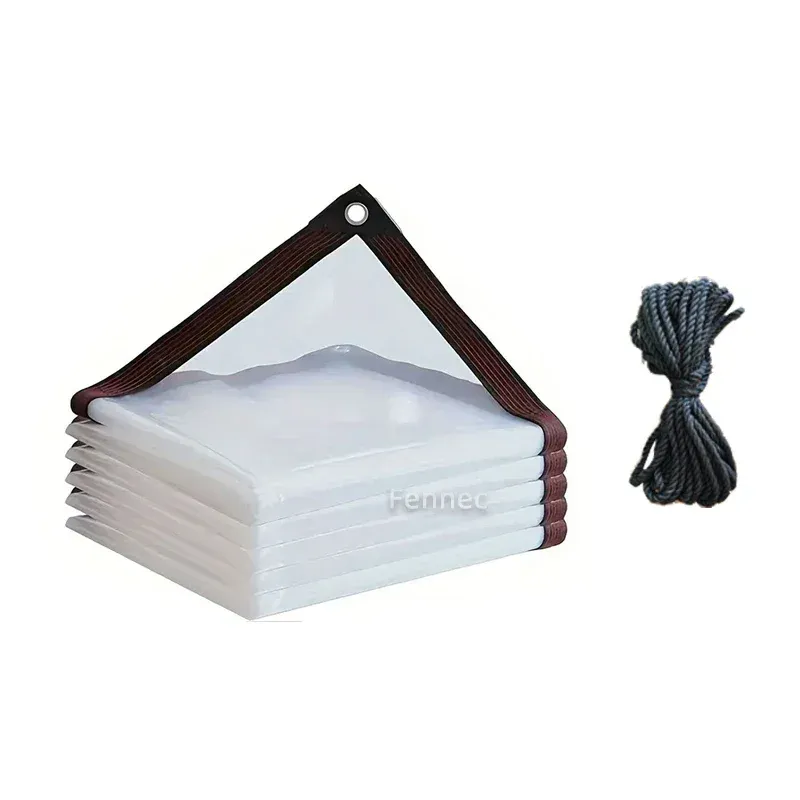 Bâche vinyle transparente 2x2 à 3x4m robuste imperméable
