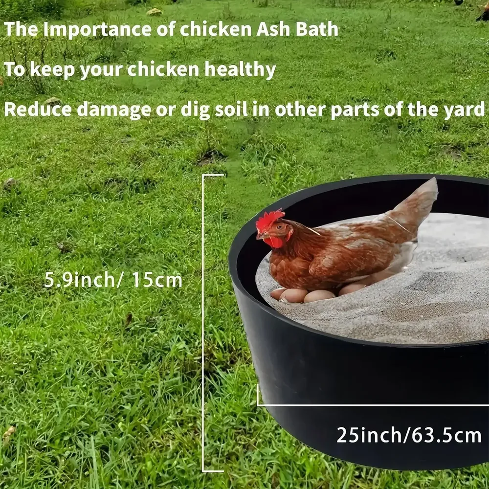 Baignoire poussière poulet 25 pouces plastique réglable