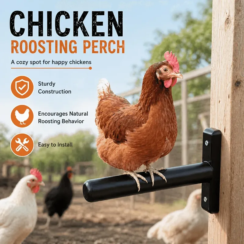 Barre perchoir horizontale poules murale pour poulailler