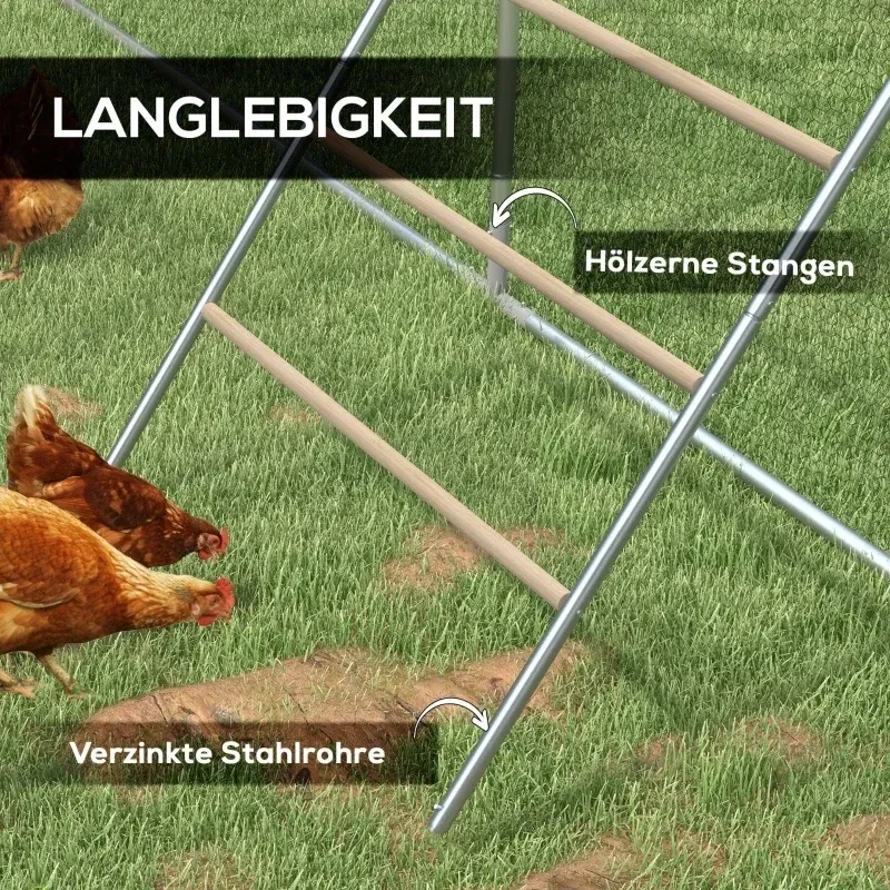 Barre perchoir poules 4 rangées pour 4 à 6 poules extérieur