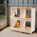 Boîte de ponte en bois 4 ou 6 compartiments avec perchoir – 1