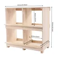 Boîte de ponte en bois 4 ou 6 compartiments avec perchoir – 4