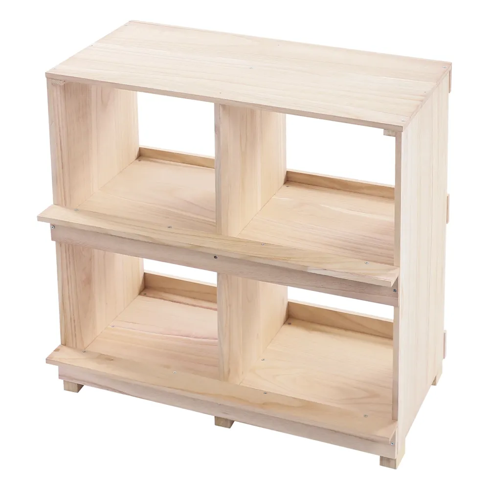 Boîte de ponte en bois 4 ou 6 compartiments avec perchoir