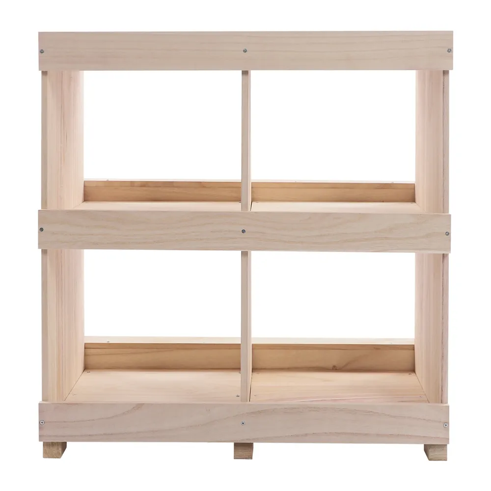 Boîte de ponte en bois 4 ou 6 compartiments avec perchoir