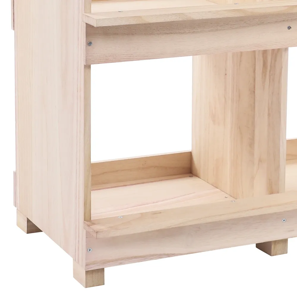 Boîte de ponte en bois 4 ou 6 compartiments avec perchoir