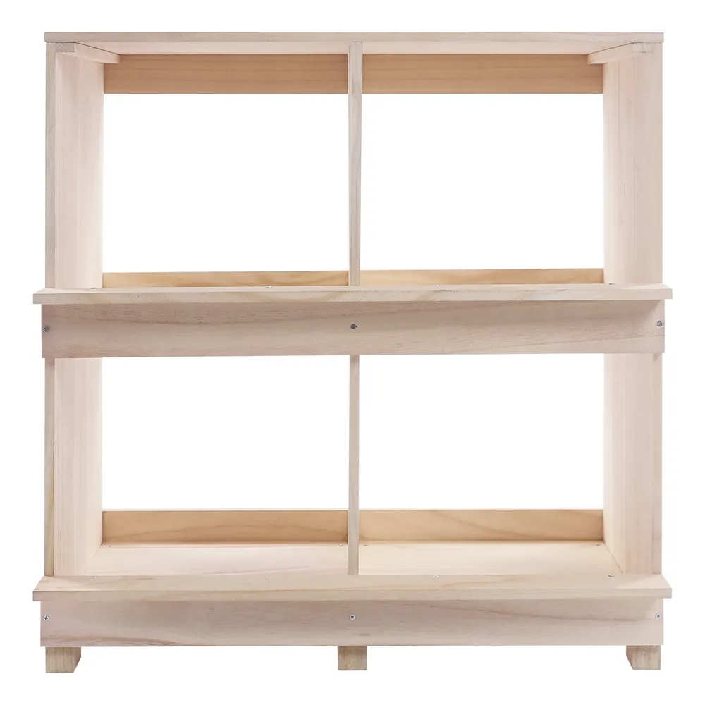 Boîte de ponte en bois 4 ou 6 compartiments avec perchoir