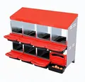 Boîte nidification poules 6 à 8 trous avec pieds mobile – 2