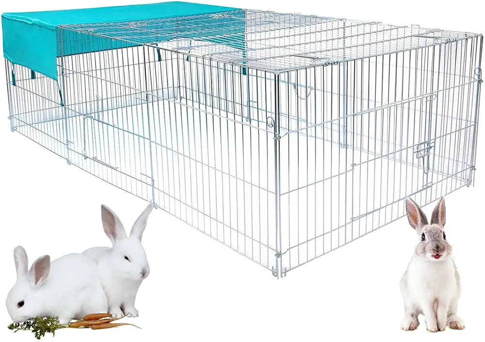 Cage lapin écureuil poulailler extérieur protection solaire
