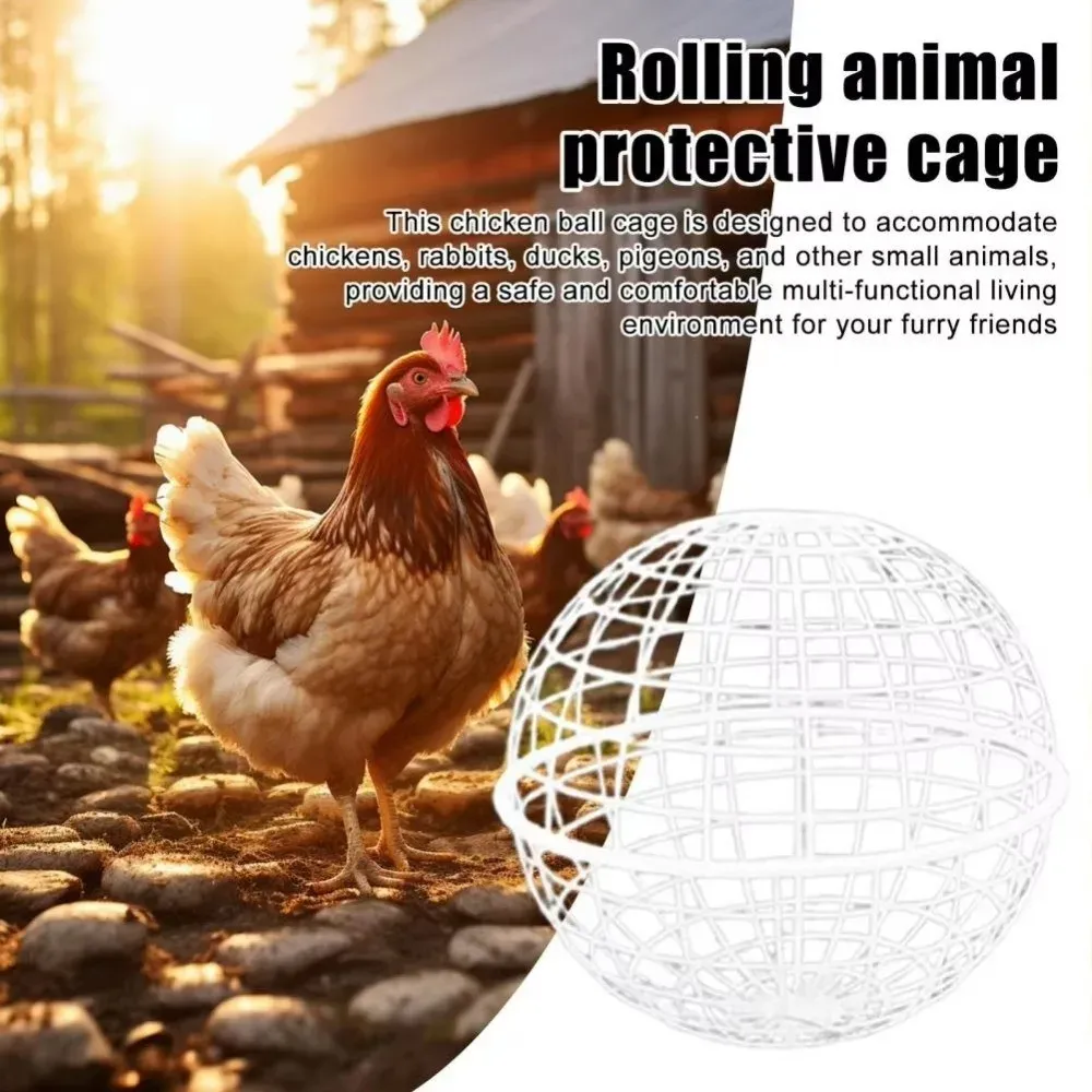 Cage poulets boule mobile extérieure tunnels ventilés portables