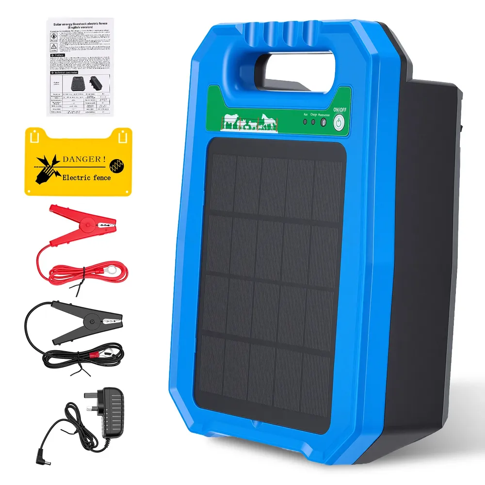 Chargeur solaire 5 km, IP65, panneau 10 W pour bétail
