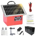 Chargeur solaire clôture électrique 32 km avec affichage batterie – Couleur EU Plug Red