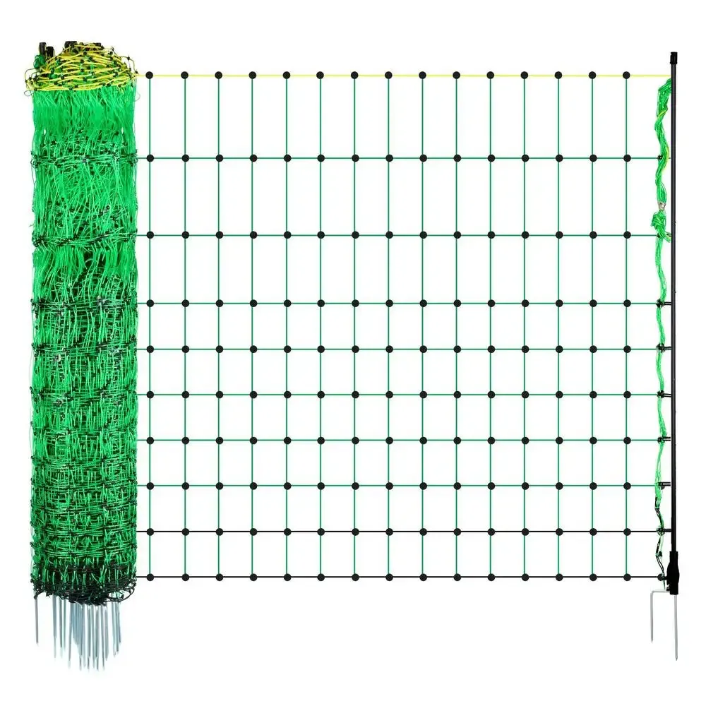 Clôture électrique bétail 127 x 4900 cm avec poteaux fibre de verre