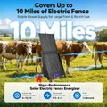 Clôture électrique solaire 10 à 32 km, 6 à 12 kV réglable – Couleur Bourgogne
