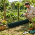 Clôture en treillis métallique PVC vert pour jardin et poulailler – 6
