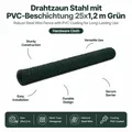 Clôture en treillis métallique PVC vert pour jardin et poulailler – 7