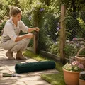 Clôture en treillis métallique PVC vert pour jardin et poulailler – 8