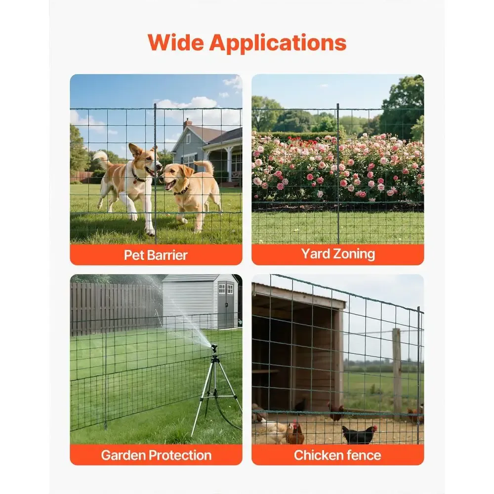 Clôture portable filet 25x1,05m pour volailles et chiens