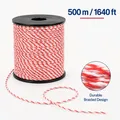 Cordon poly 500 m avec corde acier pour clôture animale – Couleur 500M