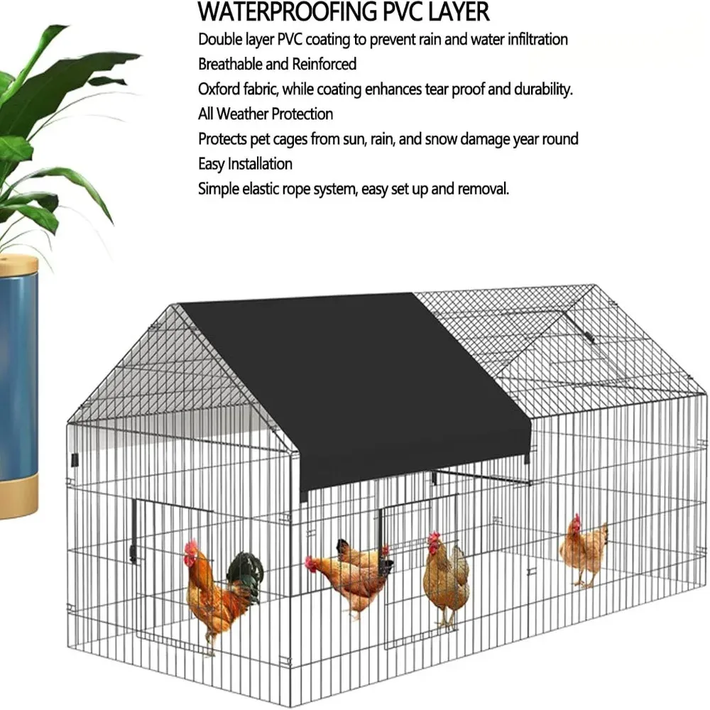 Couverture poulailler PVC 57 à 87 pouces protection pluie