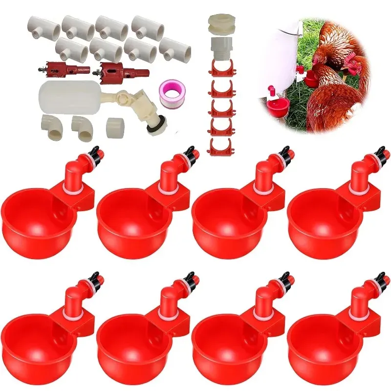 Distributeur automatique 2-en-1 nourriture et eau volailles