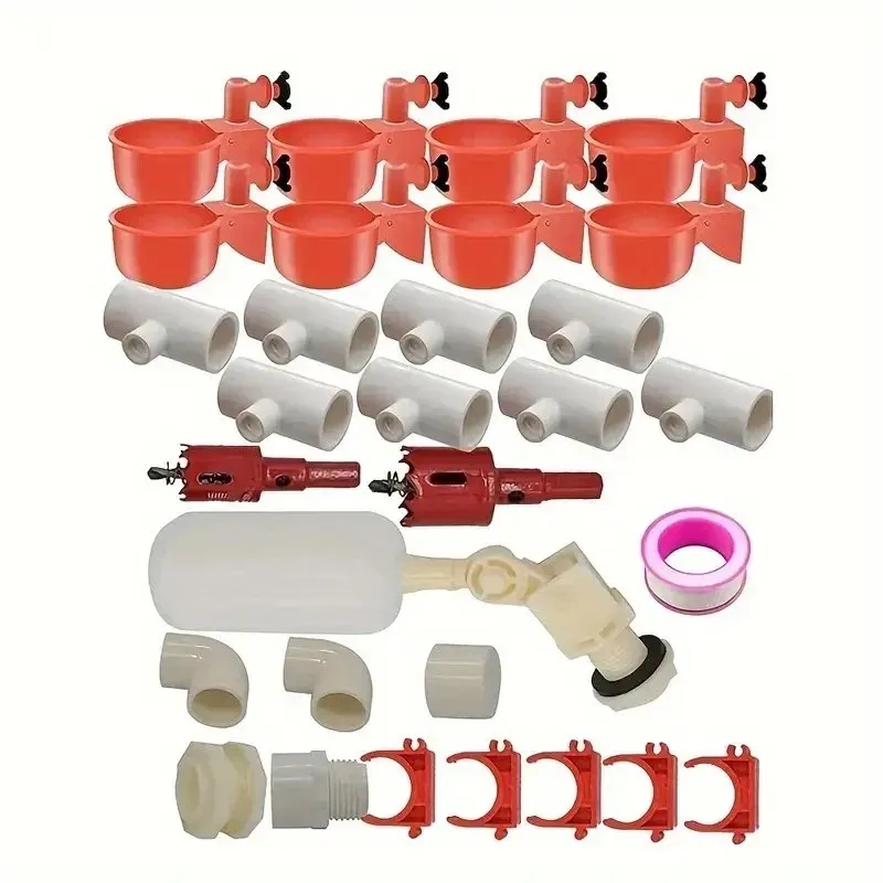 Distributeur automatique 2-en-1 nourriture et eau volailles