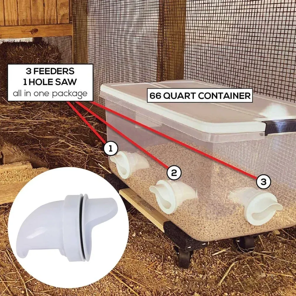 Distributeur d'aliments à gravité pour volailles DIY