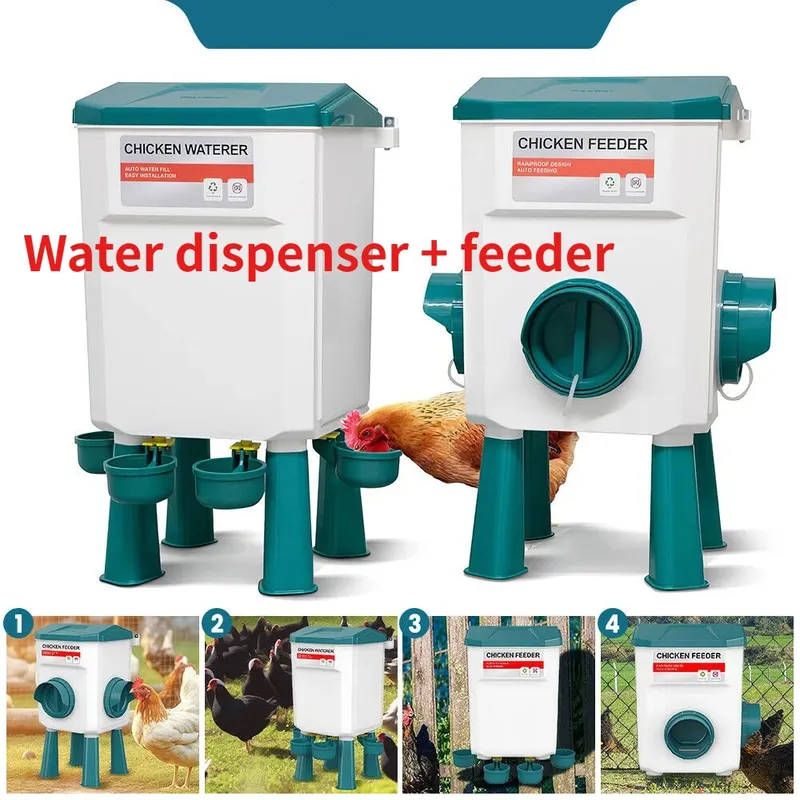 Distributeur et abreuvoir automatiques 11L pour volailles