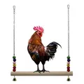 Échelle oiseaux perchoir bois balançoire poulets accessoires cage – 1