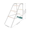 Échelle poulets acier galvanisé et perchoirs bois eucalyptus – Couleur BLANC