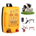 Électrificateur 12 km, 3 J, chargeur agricole portable AC – Couleur Jaune