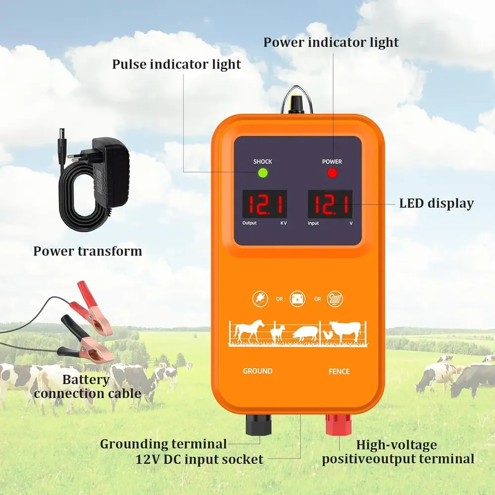 Électrificateur 15 km, 2 J, 7 à 13 KV pour bétail