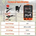 Électrificateur 20 km, 5,5 J, écran LCD, contrôleur bétail 12 V – 3